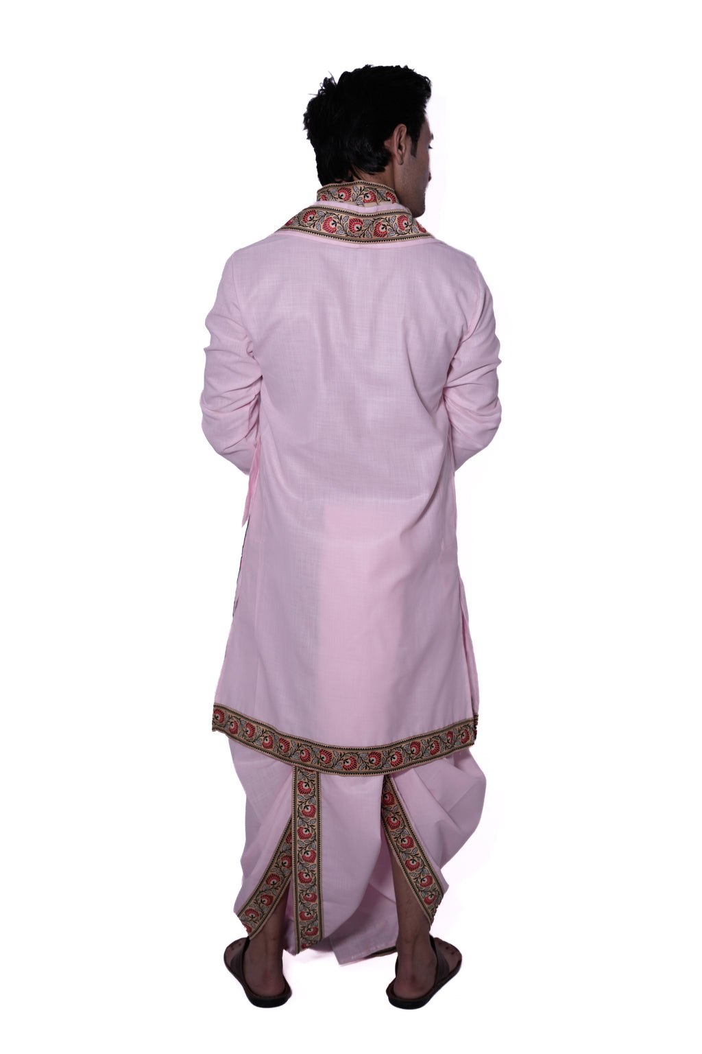 Anurag Border Bagalbandhi Set - Pink