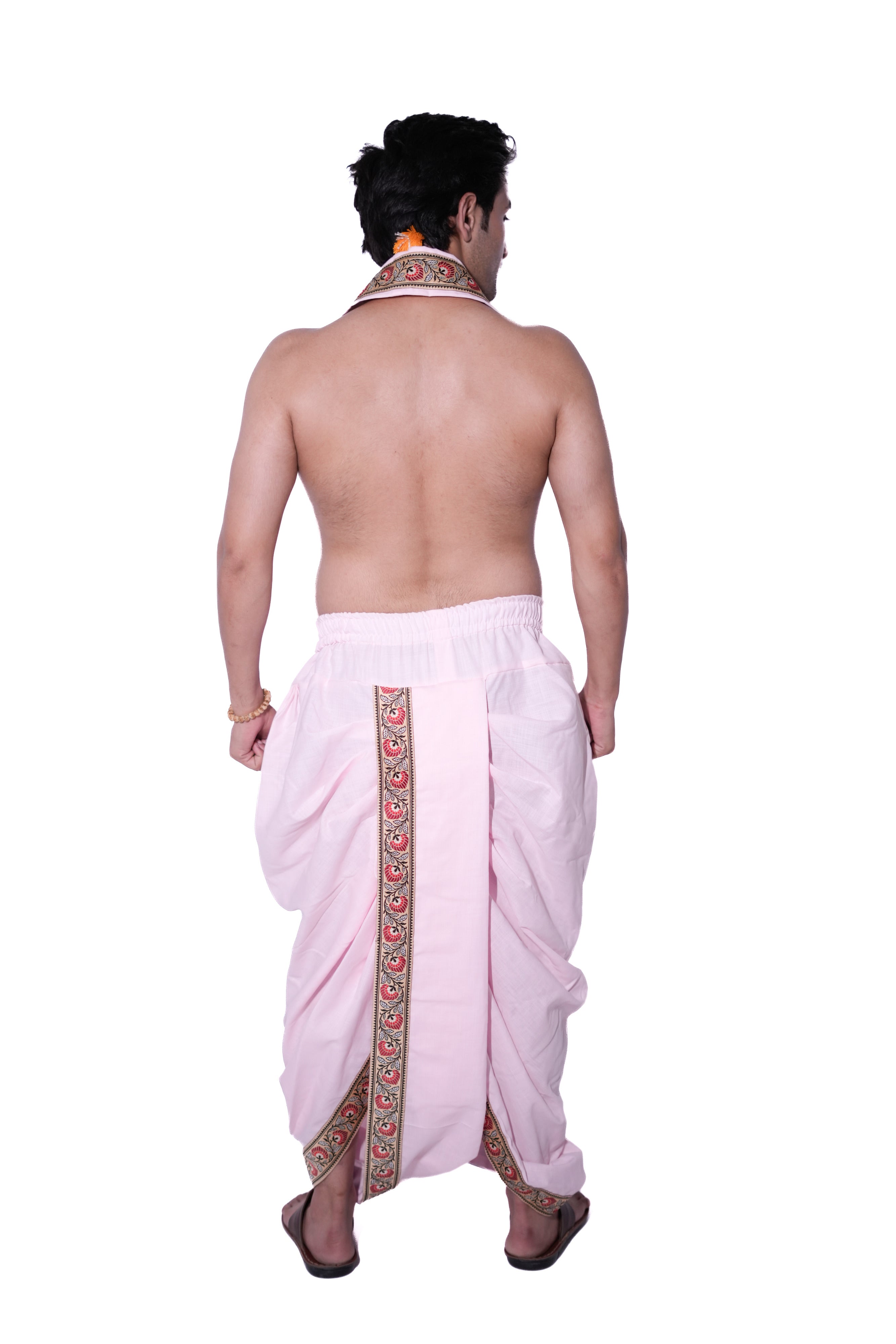 Anurag Border Bagalbandhi Set - Pink