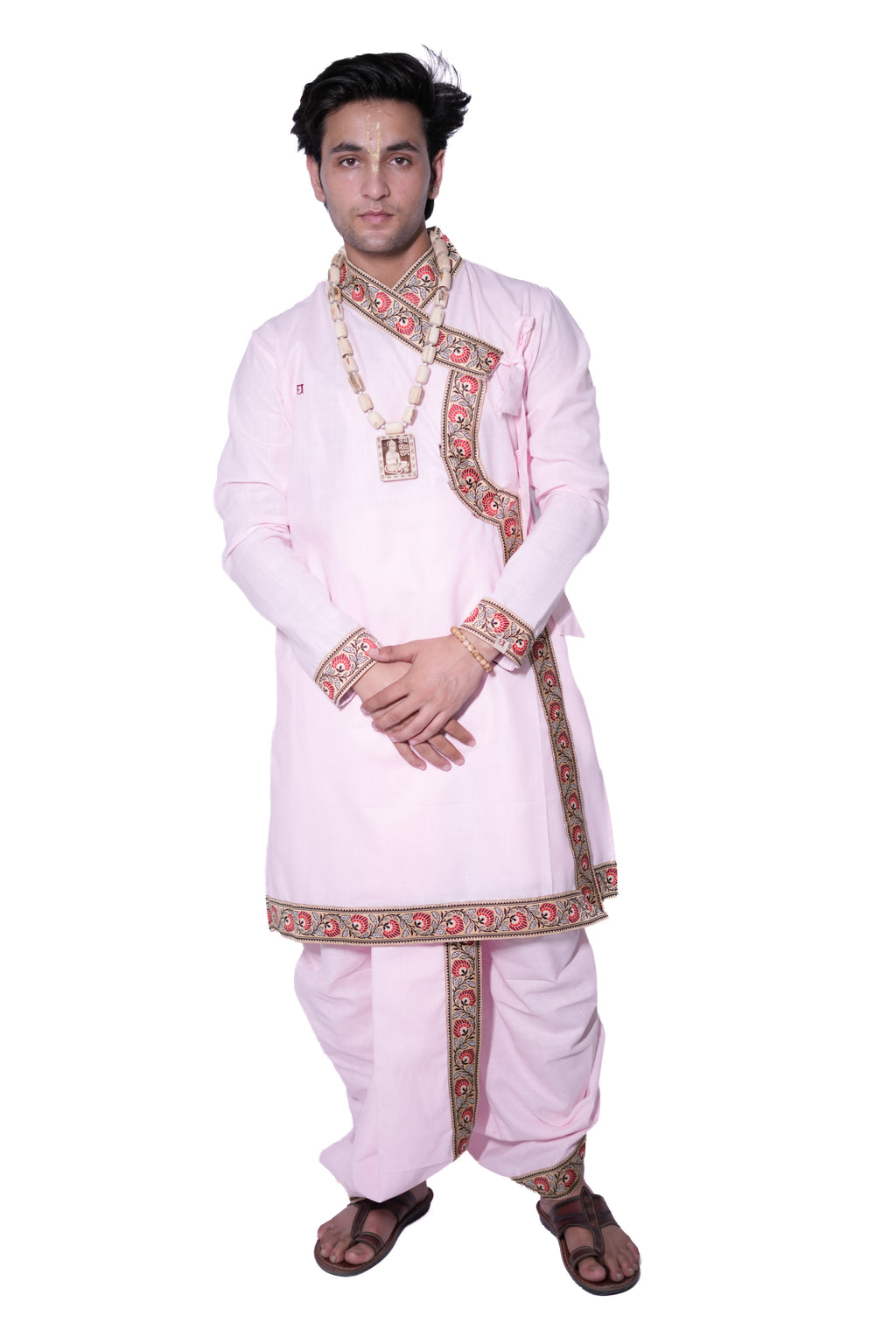 Anurag Border Bagalbandhi Set - Pink