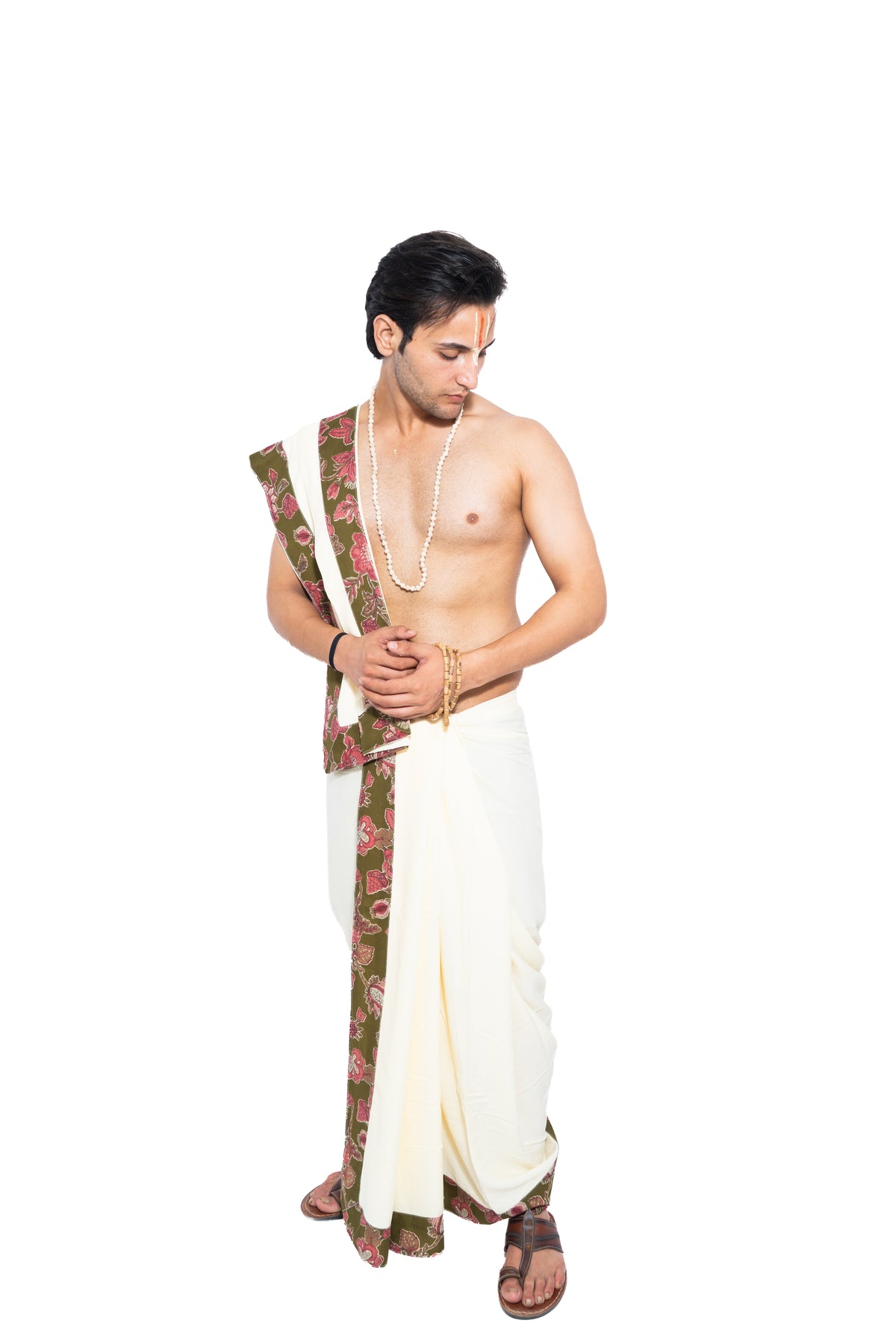 Gul Dhoti and dupatta set - Cream