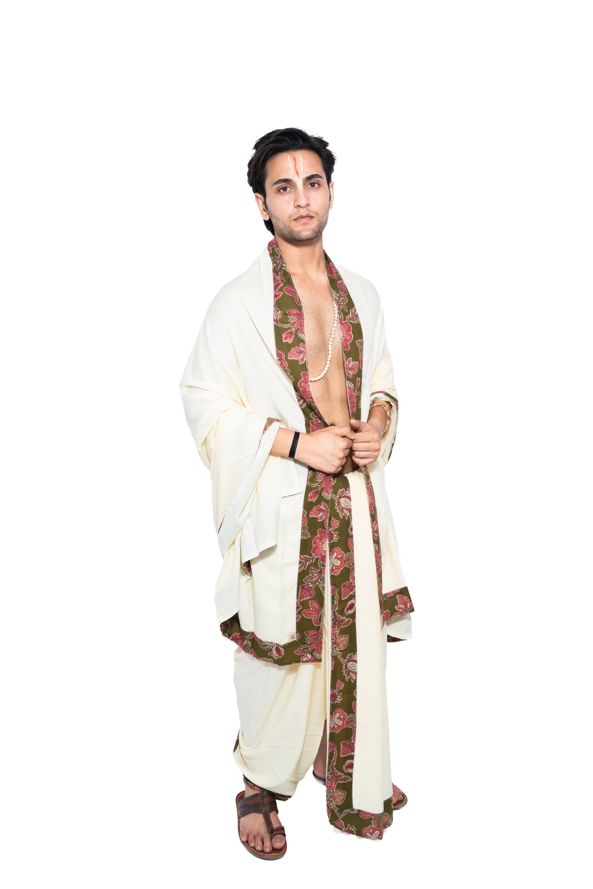 Gul Bagalabandhi And Dhoti Set- Mehandi