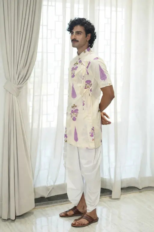 Kutumb Phool Raas - Mens Bagalbandi And Dhoti Set